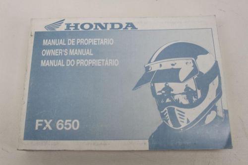 MANUALE USO E MANUTENZIONE HONDA FX 650