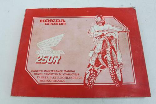 1989 Honda CR 250 R Owner's Manual