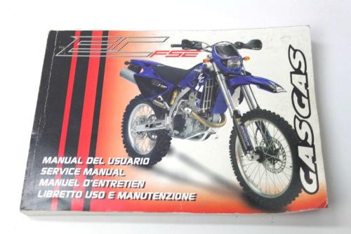 USE AND MAINTENANCE MANUAL GAS GAS EC 450 FSE 2003