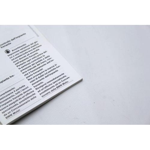 USE AND MAINTENANCE BOOKLET OWNER'S MANUAL INSTRUCTIONS